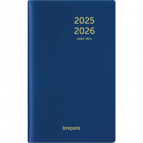 AGENDA DE POCHE INTERPLAN  9X16CM ASSORTI 16 mois Septembre à Décembre 1 semaine sur 2 pages