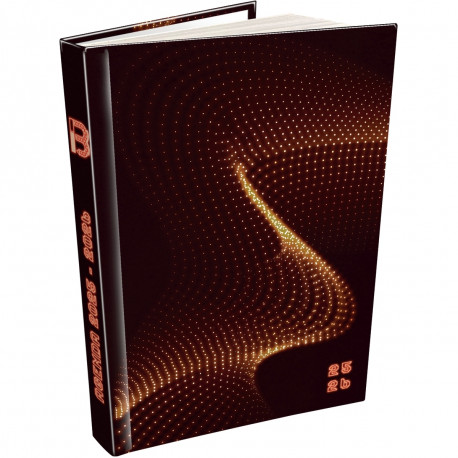 AGENDA de poche JOURNALIER TECHNO 12,5x17,5cm ORANGE 12 mois Août à Juillet. 1 jour par page sauf Week-end