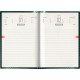 AGENDA de poche JOURNALIER TECHNO 12,5x17,5cm VERT 12 mois Août à Juillet. 1 jour par page sauf Week-end