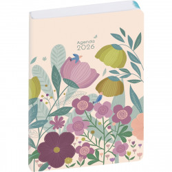 AGENDA JOURNALIER EASYDAY 10X15CM MINI LABO IVOIRE 12 mois de janvier à décembre. 1 page par jour