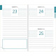 AGENDA JOURNALIER EASYDAY 10X15CM MINI LABO IVOIRE 12 mois de janvier à décembre. 1 page par jour