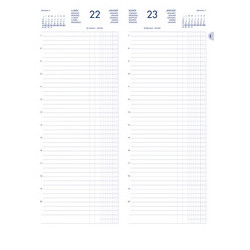AGENDA JOURNALIER LONG EUROS CENTS 2025 NOIR