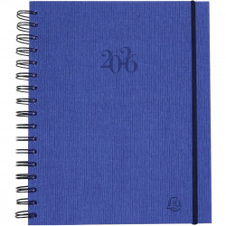 AGENDA JOURNALIER SPIRALE (coloris aléatoire) 18x22,5cm 12 mois Janvier à Décembre. 1 jour par page