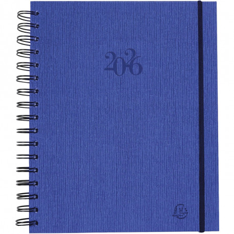 AGENDA JOURNALIER SPIRALE (coloris aléatoire) 18x22,5cm 12 mois Janvier à Décembre. 1 jour par page