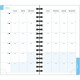 AGENDA SEMAINIER  9X16CM DÉBORDÉE 12 mois de Janvier à Décembre. La semaine sur 2 pages