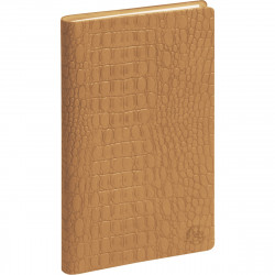 AGENDA SEMAINIER BABY CROCO 9X17CM MIEL 12 mois de janvier à décembre. La semaine sur 1 page