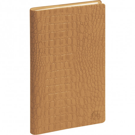 AGENDA SEMAINIER BABY CROCO 9X17CM MIEL 12 mois de janvier à décembre. La semaine sur 1 page