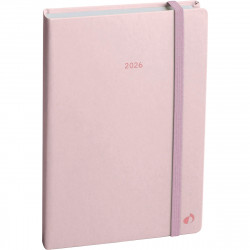 AGENDA SEMAINIER COLOR 10X15CM PASTEL ROSE 13 mois de Décembre à Décembre. La semaine sur 2 pages