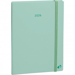 AGENDA SEMAINIER COLOR 10X15CM PASTEL VERT 13 mois de Décembre à Décembre. La semaine sur 2 pages