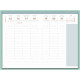 AGENDA SEMAINIER COLOR 10X15CM PASTEL VERT 13 mois de Décembre à Décembre. La semaine sur 2 pages