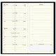 AGENDA SEMAINIER DE POCHE ESPACE 17 NOIR 9X17,5CM 12 mois janvier à décembre la semaine sur 1 page
