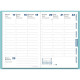 AGENDA SEMAINIER EQUOLOGY 10X15CM BLEU CLAIR 13 mois de décembre à décembre. La semaine sur 2 pages