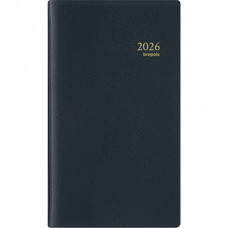 AGENDA SEMAINIER NOTAPLAN 8,9X16CM NOIR 12 mois de Janvier à Décembre. La semaine sur 2 pages