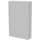 ARMOIRE A RIDEAUX H198 L120 - GRIS CLAIR - 4 TABLETTES