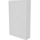 ARMOIRE A RIDEAUX H198 L120 P43 BLANCHE  4 TABLETTES