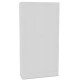 ARMOIRE A RIDEAUX L100 H198 P43 RIDEAUX BLANC/CORPS METAL BLANC -  4 TABLETTES