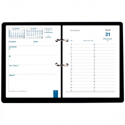 BLOC éphéméride PLANING DOMINANTE 12 mois de janvier à décembre.