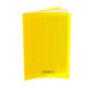 CAHIER  96 PAGES 24X32 SEYÈS, COUVERTURE POLYPROPYLENE JAUNE 80G PIQÛRE 
