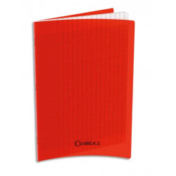 CAHIER POLYPRO 96 PAGES 24X32 SEYÈS, COUVERTURE POLYPRO ROUGE 80G PIQUE 