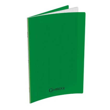 CAHIER POLYPRO 96 PAGES 24X32 SEYÈS, COUVERTURE POLYPRO VERT 80G  PIQÛRE 