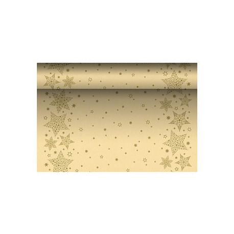 Chemin de table pour Noël tissu couleur crème 65g/m² 400mmx3m