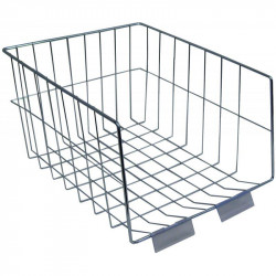 CORBEILLE À COURRIER FIL MÉTAL CHROMÉ HT18.5CM