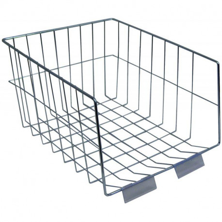 CORBEILLE À COURRIER FIL MÉTAL CHROMÉ HT18.5CM