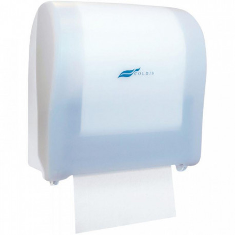 DISTRIBUTEUR MANUEL D'ESSUIES MAINS PRÉ DÉCOUPÉS MIS A DISPOSITION