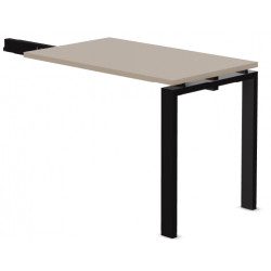 EXTENSION L100 x P60 / PIED ARCHE A2 - SECT. 70x30 NOIR METAL / ARGILE