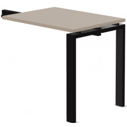 EXTENSION L80 x P60 / PIED ARCHE A2 - SECT. 70x30 NOIR METAL / ARGILE