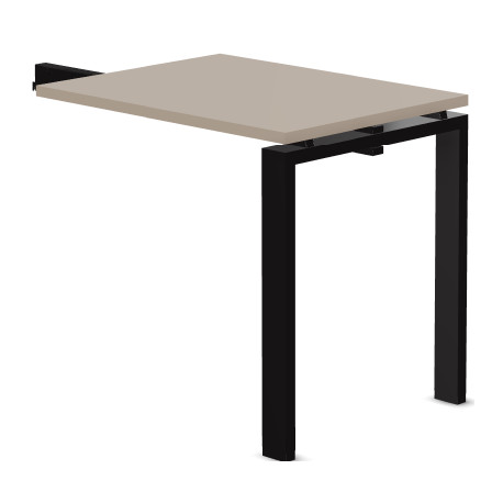 EXTENSION L80 x P60 / PIED ARCHE A2 - SECT. 70x30 NOIR METAL / ARGILE