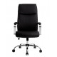 FAUTEUIL DE DIRECTION BUREAU TISSU NOIR DOSSIER REGLABLE +