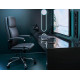 FAUTEUIL DE DIRECTION BUREAU TISSU NOIR DOSSIER REGLABLE +