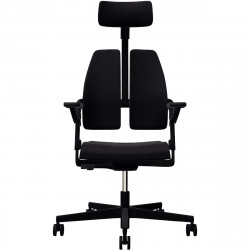 FAUTEUIL XILIUM DUO BACK NOIR SYNCHRONE HT GAMME PROF.ASS.REGL.DOSS.BLOC.5 POSIT.ROUL.AUTOFR.ACC.3D INCLUS 110KG CERT.GS