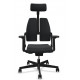 FAUTEUIL XILIUM DUO BACK NOIR SYNCHRONE HT GAMME PROF.ASS.REGL.DOSS.BLOC.5 POSIT.ROUL.AUTOFR.ACC.3D INCLUS 110KG CERT.GS