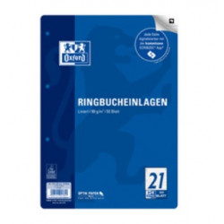 FEUILLETS MOBILES LOT DE 100 PAGES A4 LIGNE 90G PERF 4 TROUS