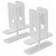 KIT 2 PINCES - ECRAN BEWALL / MULTIPOSTE FIXE  BLANC METAL