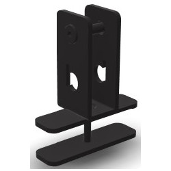 KIT 2 PINCES - ECRAN BEWALL / MULTIPOSTE FIXE  NOIR METAL