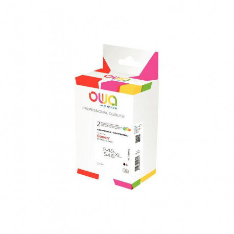 LOT DE 2 CARTOUCHES D'ENCRE COMPATIBLES À LA MARQUE CANON PG545XL NOIR ET CL546