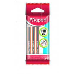 LOT DE 3 MINE CRAYON GRAPHITE HB POUR COMPAS MAPED