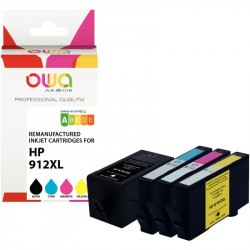 LOT DE 4 CARTOUCHES D''ENCRE COMPATIBLE À LA MARQUE HP 912XL NOIR CYAN MAGENTA JAUNE HAUTE CAPACITÉ