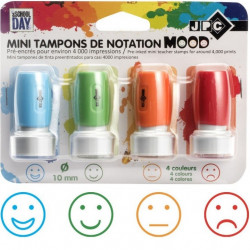 LOT DE 4 MINI TAMPONS DE NOTATION DIAM 10 MM FOP600192
