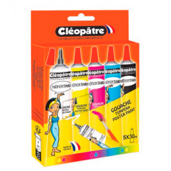 PEINTURE TUBE 30ML GOUACHE*PQT5* ASSORTIS