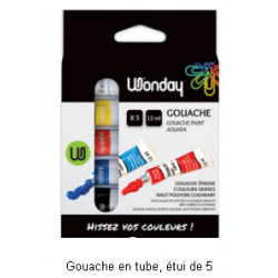 PEINTURE TUBE GOUACHE*PQT5*TUBES 12 ML APN400092