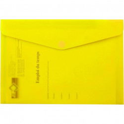 POCHETTES POLYPRO A SCRATCH 24 X 33,5 CM JAUNE 891842