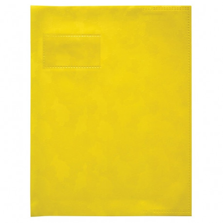PROTEGE-CAHIER 17X22 SANS RABATS PVC 9/100 OPAQUE JAUNE x 25 INTROPA 10020548