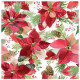 Serviettes 330 x 330 mm à motif de Noël "Winter Poinsettia" paquet de 20