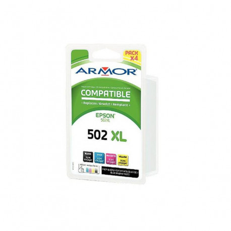 T02W640 502XL 4CART NCMJ JUMELLE P/EPSON HC  43,8ML OWA CART.J.ENC