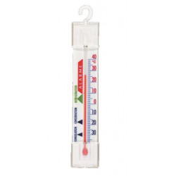 THERMOMETRE  FRIGO/CONGELATEUR -35°C/+40°C SUR PLAQUE PLASTIQUE AVEC CAPOT DE PROTECTION CAPILLAIREE