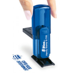 TIMBRE DE POCHE SHINY S724 AVEC TEXTE 58X25mm MAXI